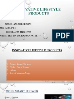 Innovative Lifestyle Products: Name-Anushree Soni Class - Mba-Ft-C ENROLL - NO - 1121211980 Submitted To - Dr. Ranjan Patel