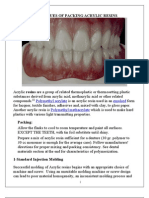 Techniques of Packing Acrylic Resins (My Seminar"Muhammad Magdi Bishr" @AmCoFam)