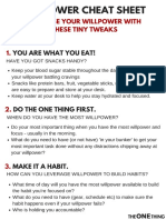 You Are What You Eat!: Willpower Cheat Sheet