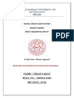 Netaji Subhas University Mealy Circuit Project Report