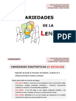 VARIEDADES DE LA LENGUA - Apuntes - Alumnos