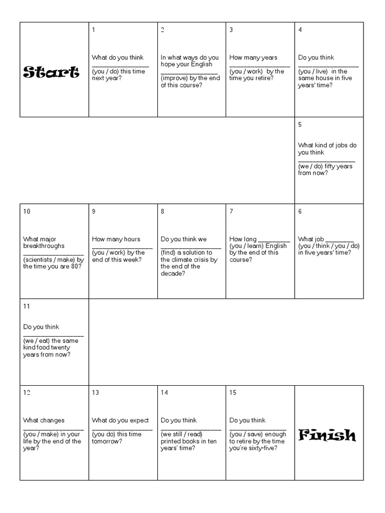 Future Predictions and English Practice | PDF