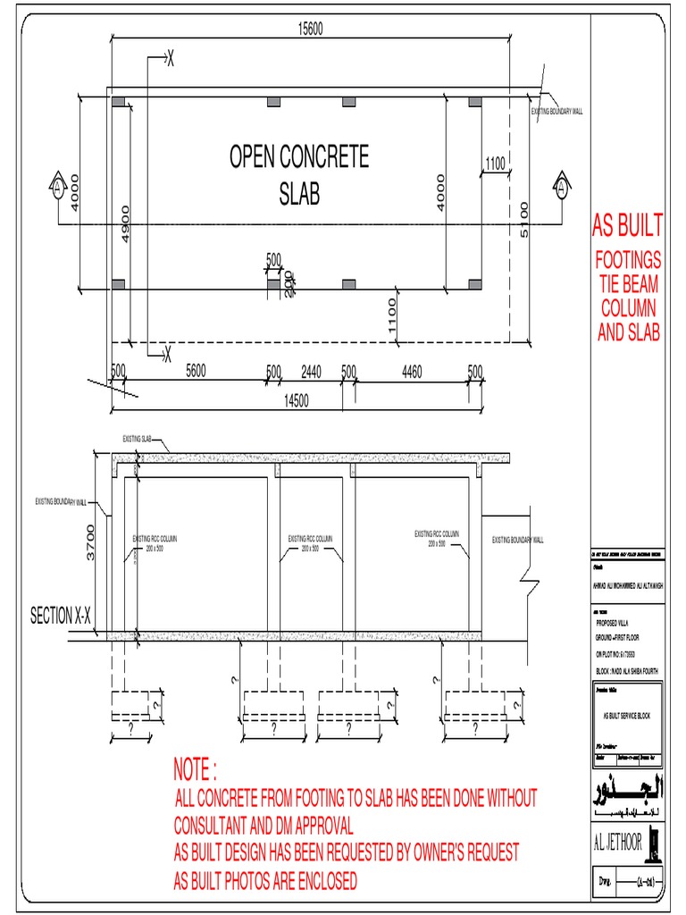 As-Built Concrete Slab Details | PDF | Civil Engineering | Materials