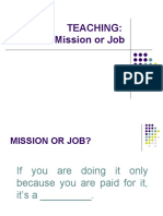 L2 - Teaching Mission or Job