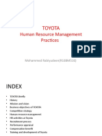 Toyota HR Practices Focus on Training and Development