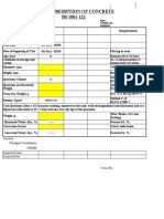 Water Absorption of Concrete BS 1881-122: Concre