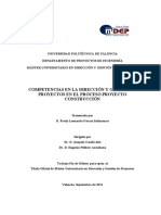 Competencias en La Dirección y Gestión de Proyectos en El Proceso Proyecto Construcción PDF