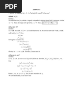 Mappings: Let F: R R Defined by F (X) X - 4x. Find Im (F) - Is F Onto R? Is F One-One?