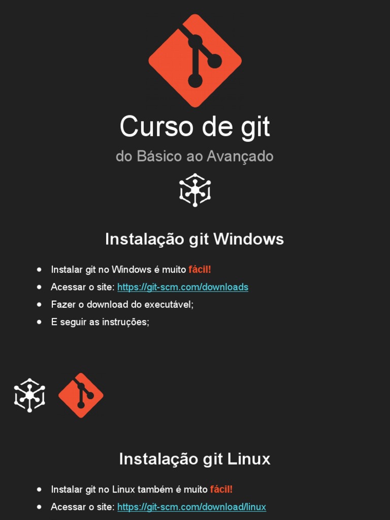 Curso Completo de Git: Instalação e Uso | PDF | Linux | Distribuição Linux