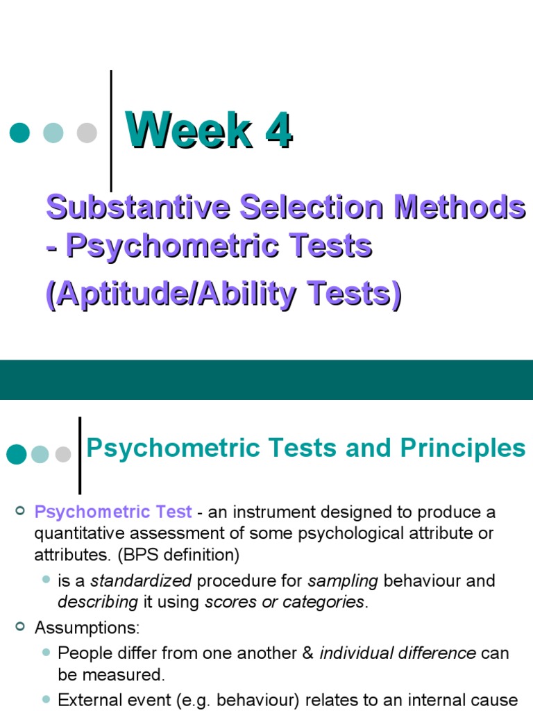 Understanding Psychometric Tests in Selection | PDF | Intelligence ...