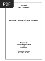 Pakistan 2005 Earthquake: Prepared by Asian Development Bank and World Bank Islamabad, Pakistan November 12, 2005