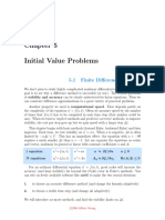 Initial Value Problems: 5.1 Finite Difference Methods