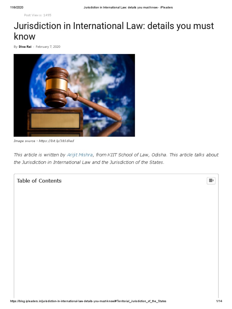 Jurisdiction in International Law Explained | PDF | Jurisdiction ...