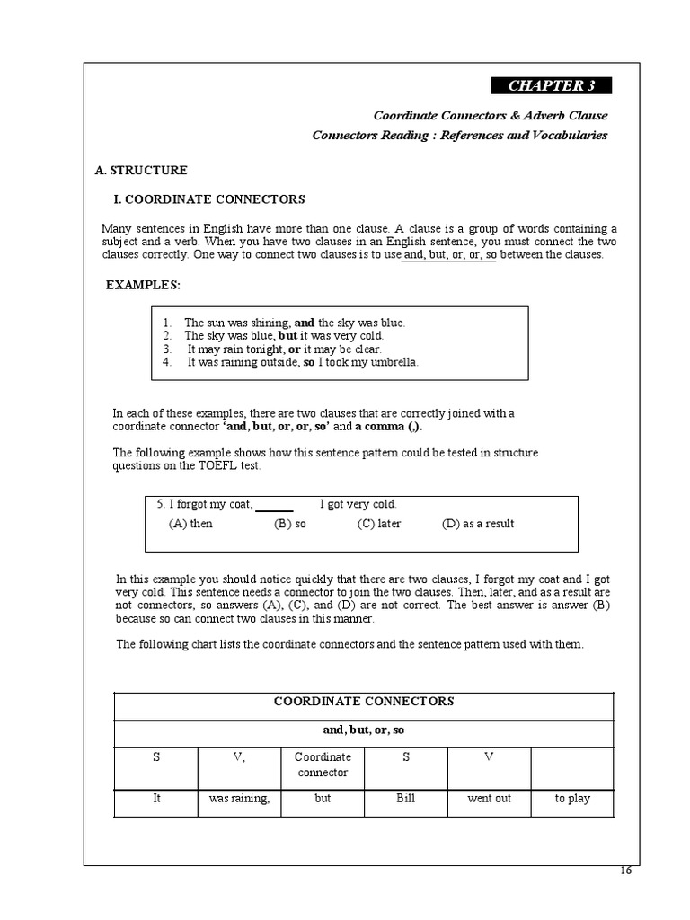 Practice Toefl - Chapter 3 | PDF | Sentence (Linguistics) | Subject ...