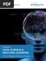 Mtech in Data Science and Machine Learning