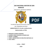 Informe LAB Nº4 Circuitos Dig. L13 ROJAS CAJALEON, ESTEBAN ALEX
