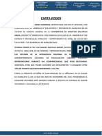Carta poder Shefa agencias Huancayo Chupaca El Tambo Parra