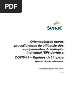 Orientações de novos procedimentos de utilização dos equipamentos de proteção individual (EPI) devido a  COVID-19 – Equipes de Limpeza 