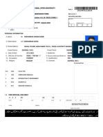 Usman Admission Form Print