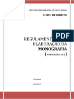 REGULAMENTO PARA ELABORAÇÃO DA MONOGRAFIA 2016 - Revisado