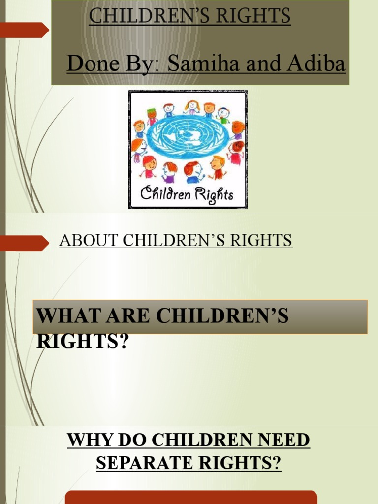 Children's Rights Document Explains Fundamental Aspects | PDF