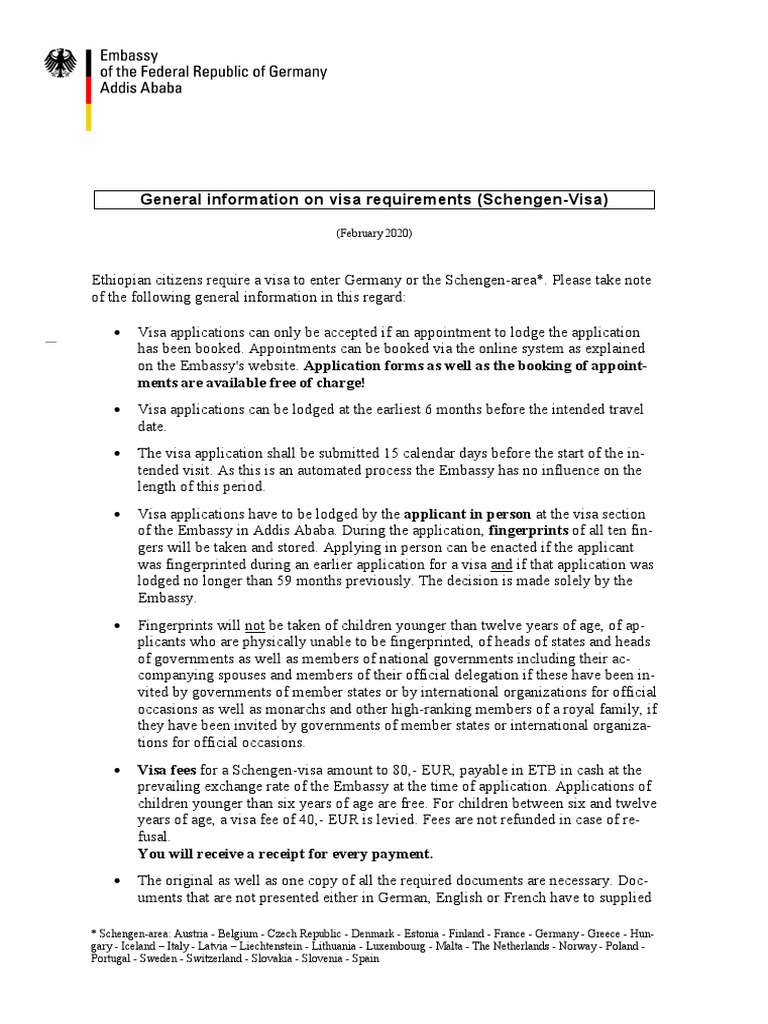 A Comprehensive Guide to Schengen Visa Requirements for Ethiopian