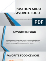 Exposition About Favorite Food
