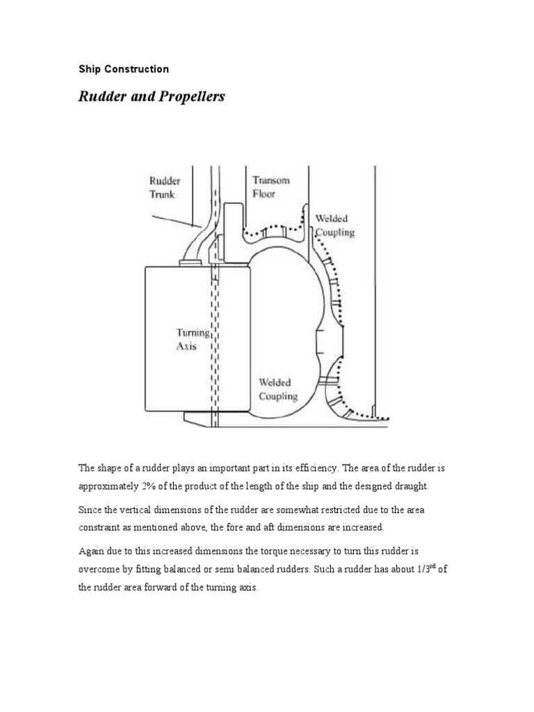 Rudder and Propeller Design Insights | PDF | Propeller | Rudder