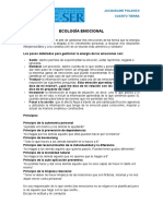 Ecología Emocional Es El Arte de Gestionar Mis Emociones de Tal Forma Que La Energía Que Estas Generan Sea Dirigida A Mi Crecimiento Personal