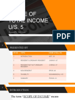 Scope of Total Income U/S. 5: Presented To:-Prof. Seema