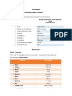 Complete The Table Below With Words and Phrases From Worksheet 3