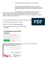 Manual de Configuración para Trabajar Desde Casa - Mediante La Aplicación Anydesk