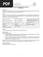 Purpose: MCE 482 Intermediate Fluid Mechanics CFD Project