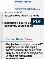 Subjective V.S Objective Tests