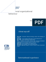 International Organizational Behaviour: Mag - Admin. Annija Apsīte