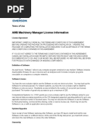 AMS Machinery Manager License Information: Terms of Use