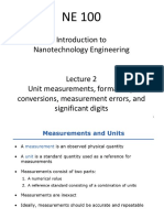 NE 100 Lecture 2 - Unit Measurements, Conversions & Significant Digits
