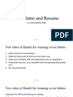 Cover Letter Resume Business Communication