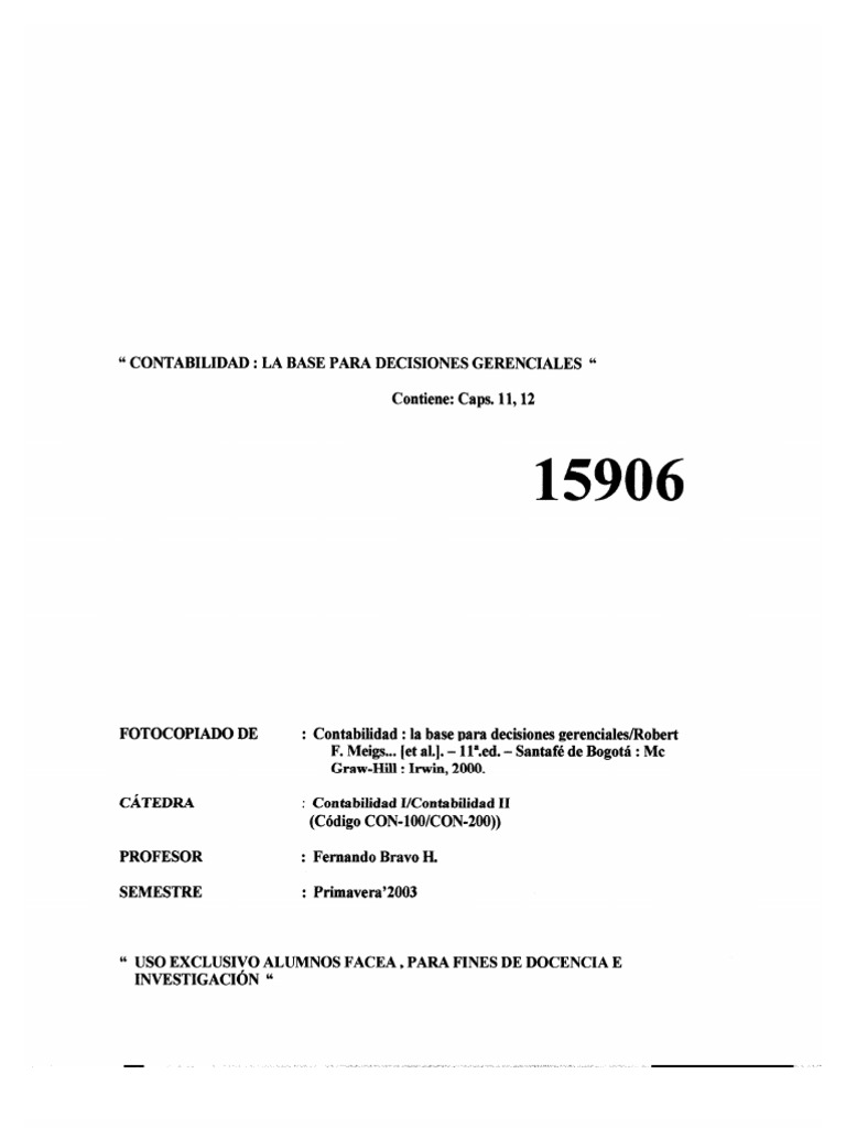 CONTABILIDAD LA BASE PARA DECISIONES GERENCIALES -McGrawHill ...
