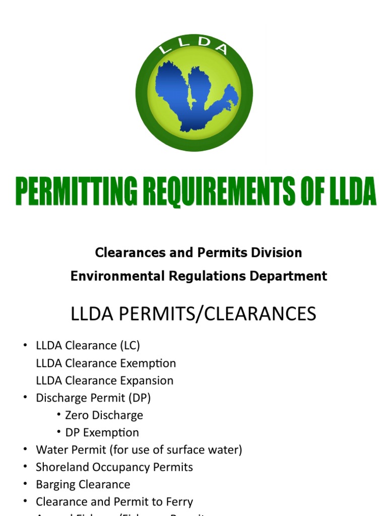LLDA Clearance and Permit Overview | PDF | Waste | Water