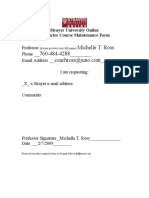 Michelle T. Ross - 760-484-4288 - : Strayer University Online Instructor Course Maintenance Form