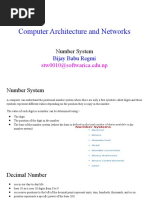 Computer Architecture and Networks: Number System