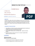 Curriculum Vitae: Kaita Edward Serumaga