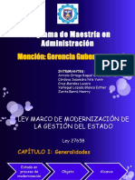 Ley 27658 Modernización Del Estado - Exposición PDF