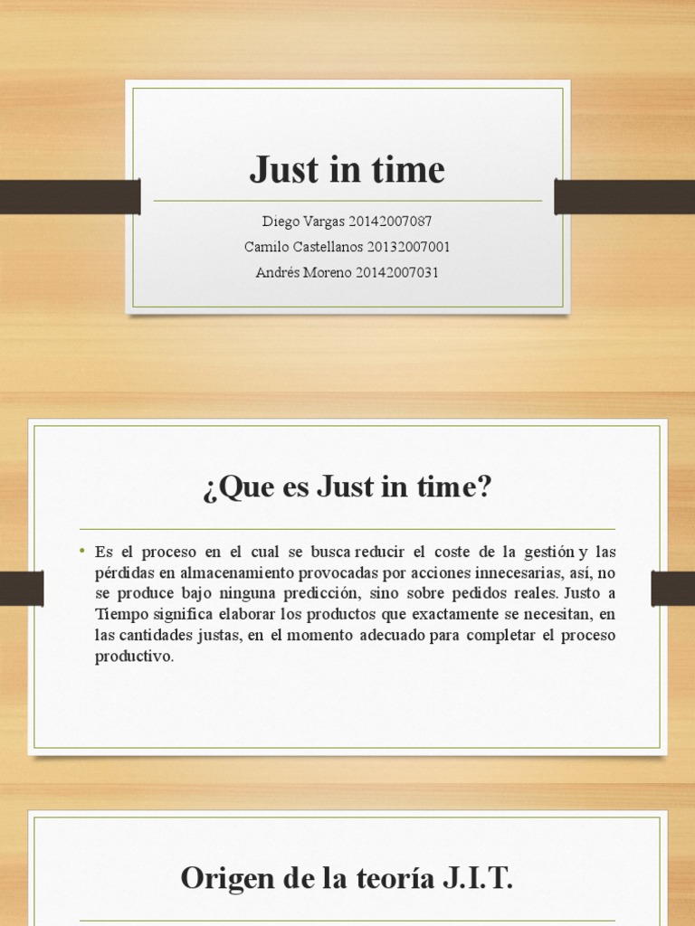 Just in Time | PDF | Economias | Business