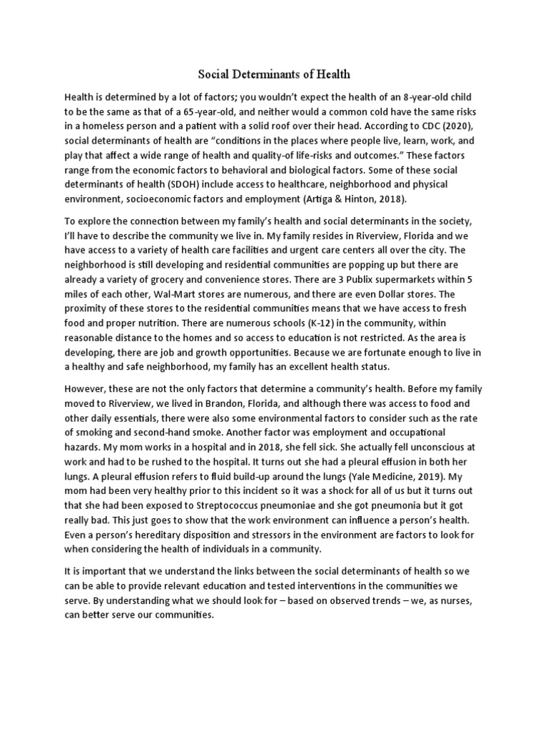 Social Determinants of Health | PDF | Medicine | Health Sciences