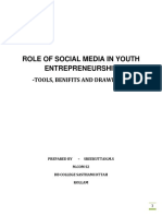 Role of Social Media in Youth Entrepreneurship: - Tools, Benifits and Drawbacks