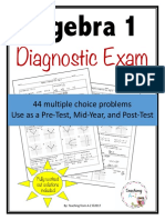 Diagnostic Exam: Algebra 1