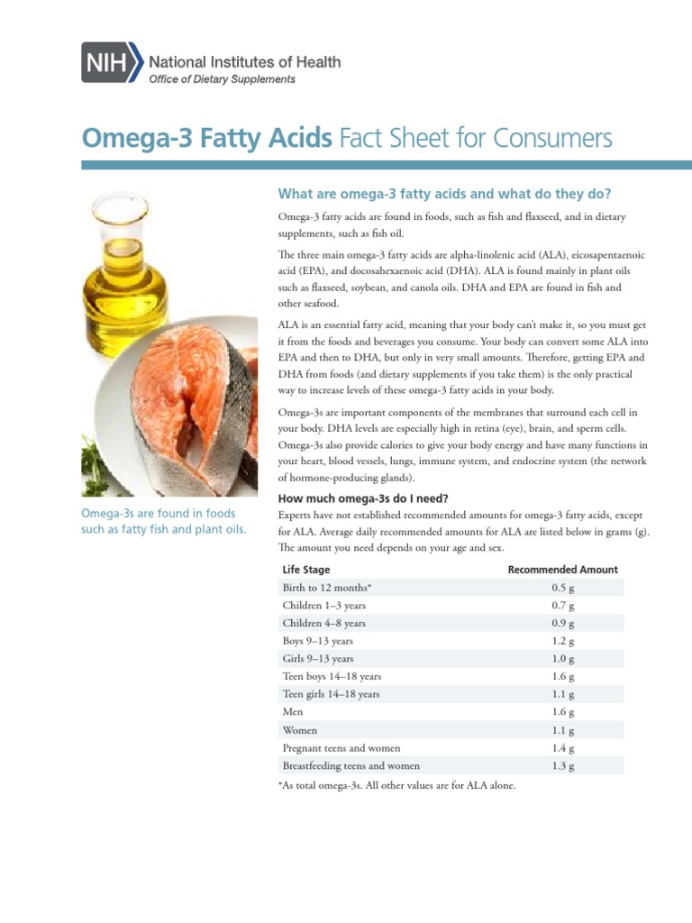 Role of Omega 3 Fatty Acid | PDF | Omega 3 Fatty Acid | Docosahexaenoic ...