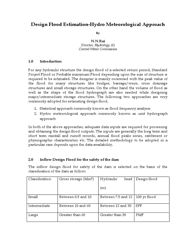Design Flood Estimation Methods | PDF | Flood | Drainage Basin